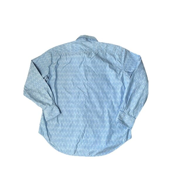 Robert Graham Blue Embroidery Detailed Embroidered Long Sleeve Shirt XL FLAW - Picture 3 of 11